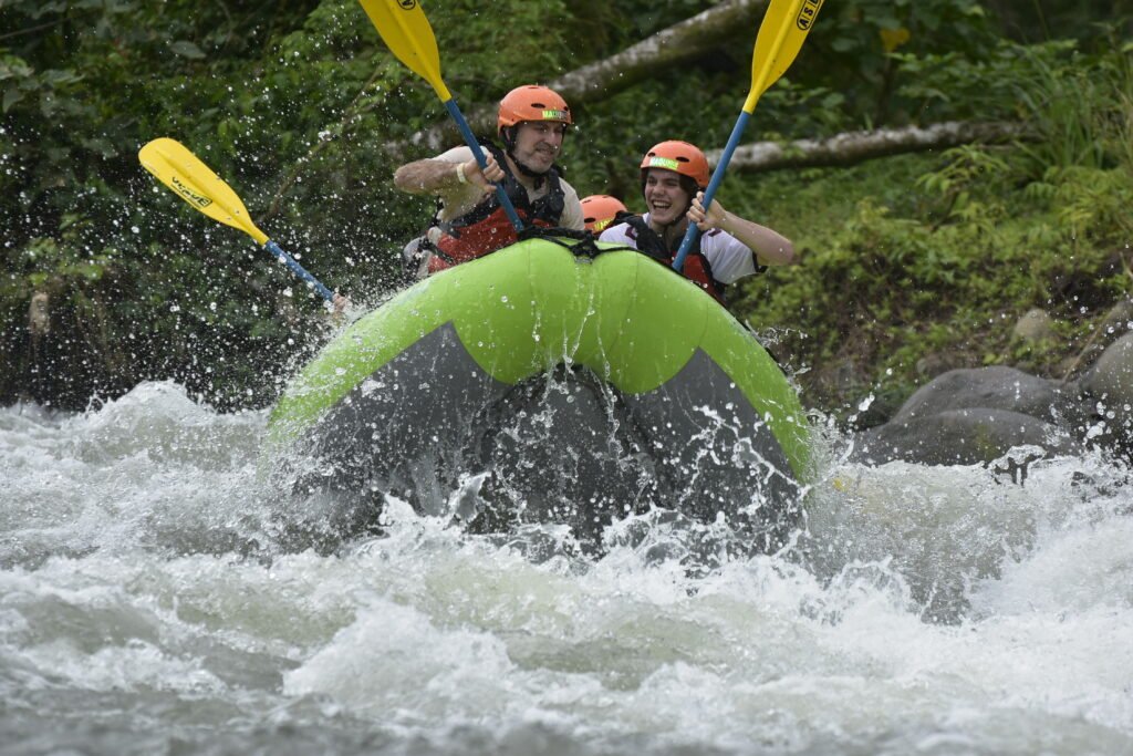White water rafting in La Fortuna during Easter Week on tropical river