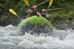 White water rafting in La Fortuna during Easter Week on tropical river